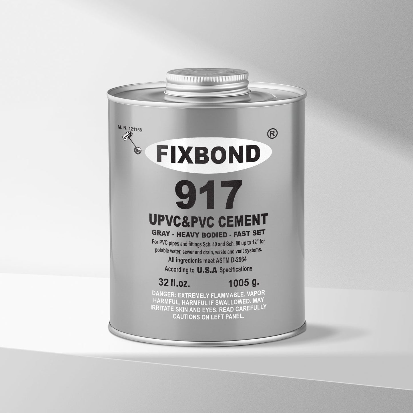 Grey Solvent Cement: FIXBOND 917